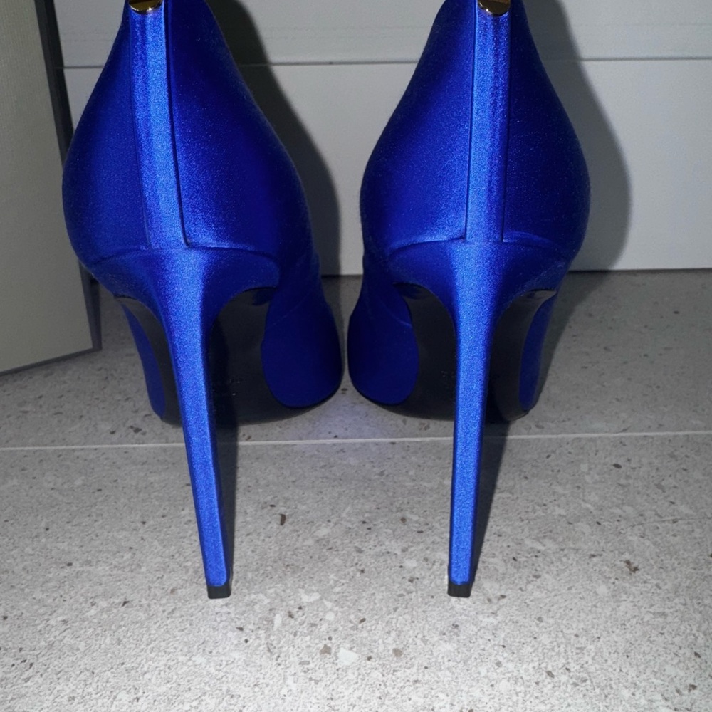 Tom Ford Satin Blue Women's Heels 105mm - Picture 3 of 9
